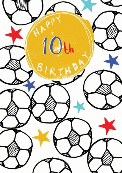 Football 10th Birthday Card created by Pom Pom Party Cards