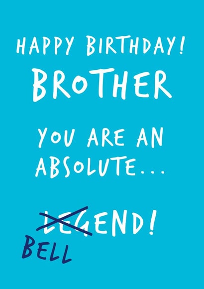 Insulting Brother Birthday Card created by Fifi Designs