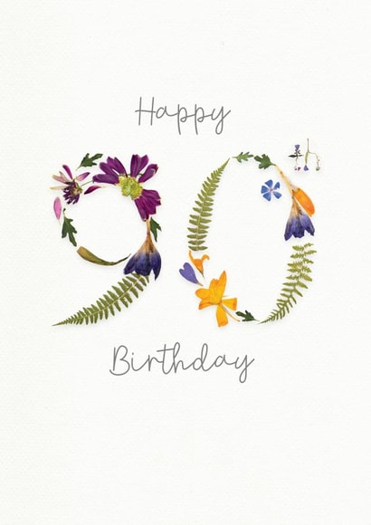 Happy 90th Birthday Floral Card created by Leanne Munro