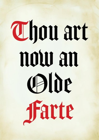 Old Fart funny birthday card for someone really old created by PaperPaper