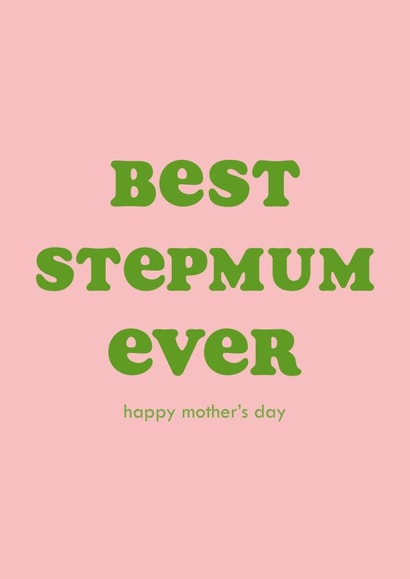 Best Stepmum Ever mother's day card created by Club Mou