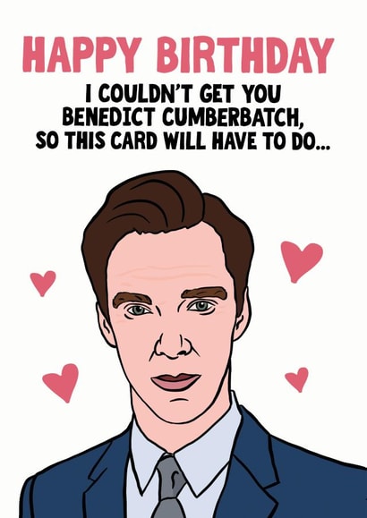 Benedict Cumberbatch Birthday Card created by Woody's Design