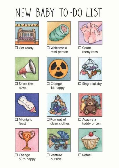 New Baby To-do List (Pink) created by Lucy Reynolds