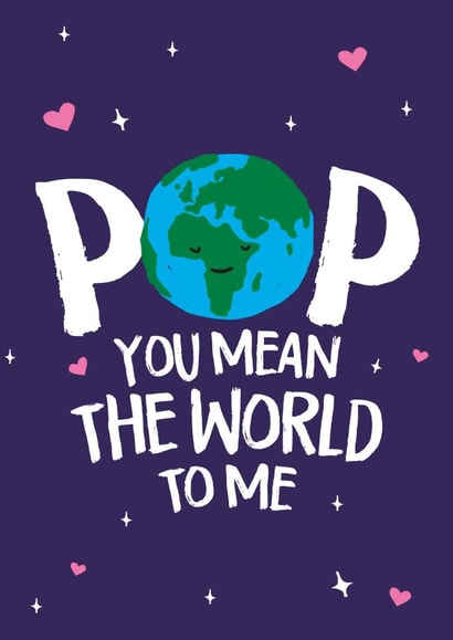 The world to me pop Father's Day card created by Wild Card
