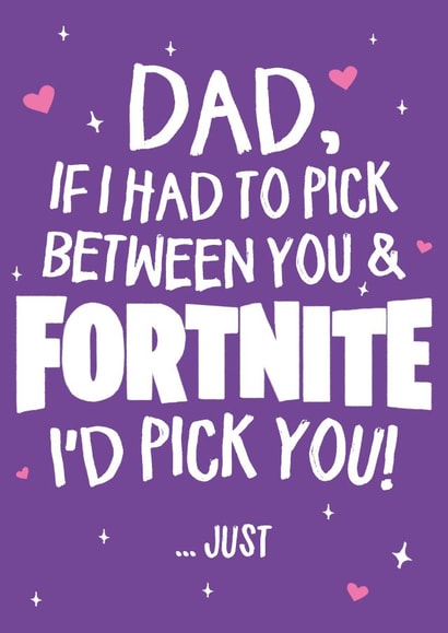 I'd pick you over fortnite created by Wild Card