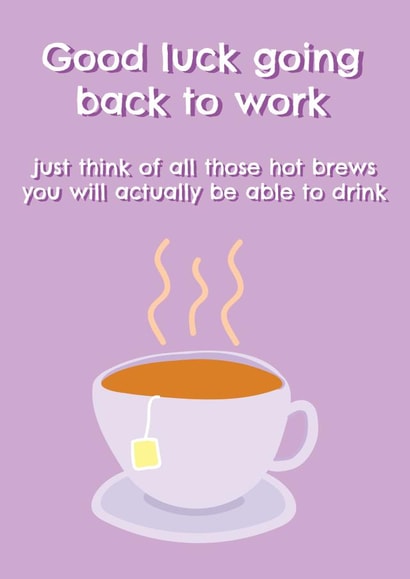 Maternity Leave Back To Work Card created by @Laura Lonsdale Designs