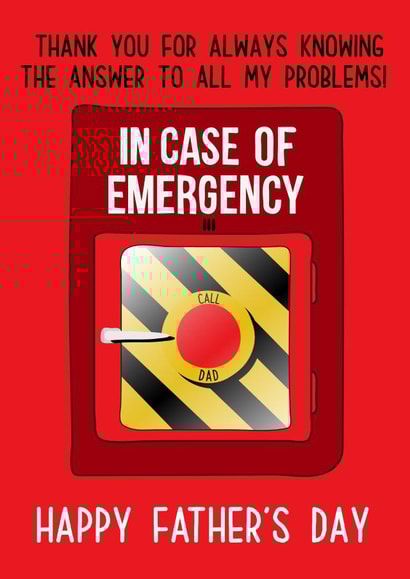 In case of emergency Father's Day Card created by Rosewood Design