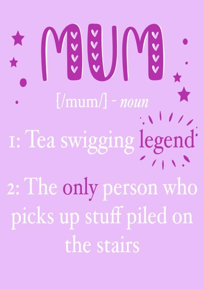 Mother’s Day Noun Description Of Mum created by Nina’s Novelties