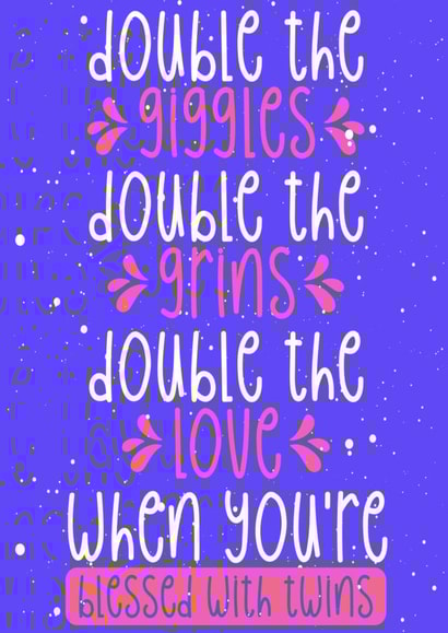 Congratulations On The Birth Of Twins created by Nina’s Novelties