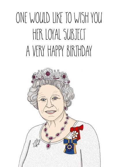 Birthday greetings from the Queen card created by Adam Regester