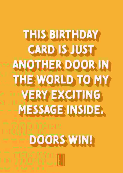Doors Vs Wheels Funny Birthday Card Internet Debate created by Cards from Designers