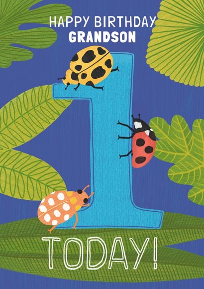 Grandson first birthday card created by Made by Burbs