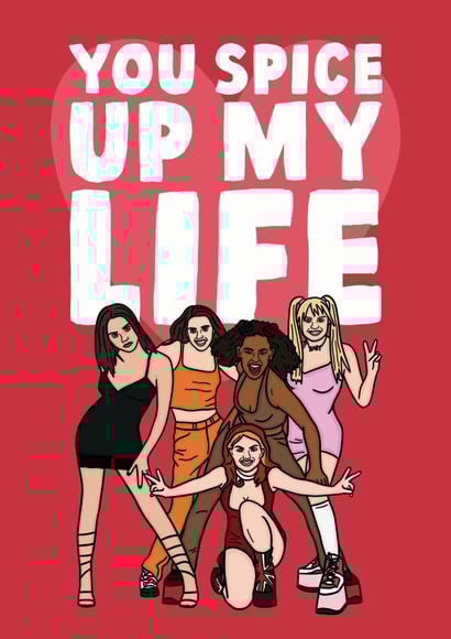 You spice up my life the spice girls card created by Studio Doodles