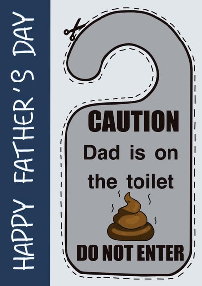 Father’s Day Toilet Door Hanger created by Kate and Co