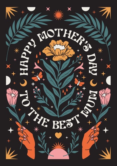 Pretty Mothers Day Card - Mum - Spiritual - Happy Mother's Day To The Best Mum created by Oh Ellie Studio