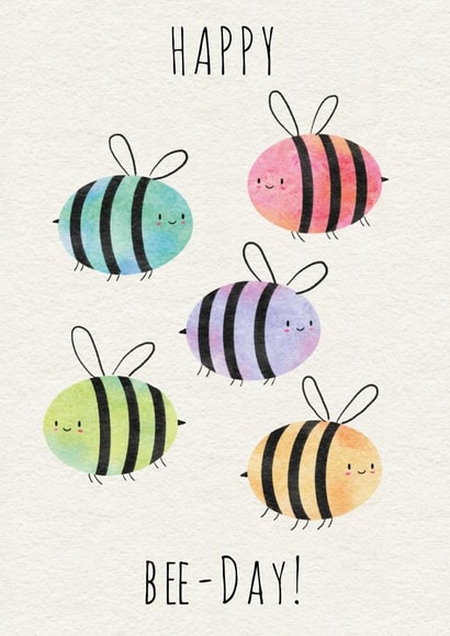 Happy Bee-Day Birthday Card created by Eli Johnathan