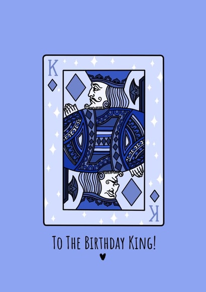The Birthday King Birthday Card created by The Modest Lobster