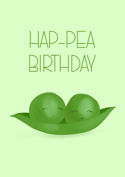 Hap-pea Birthday Card created by Moo Cow Design