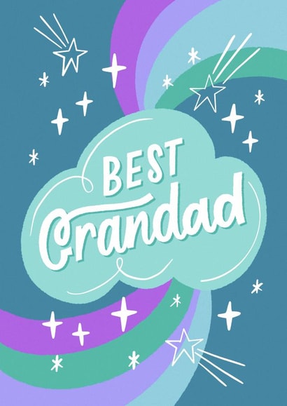 Cute Birthday Card - For Grandad - Best Grandad created by Violet and Alfie