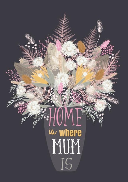 Home is where mum is created by Melmade Stationery