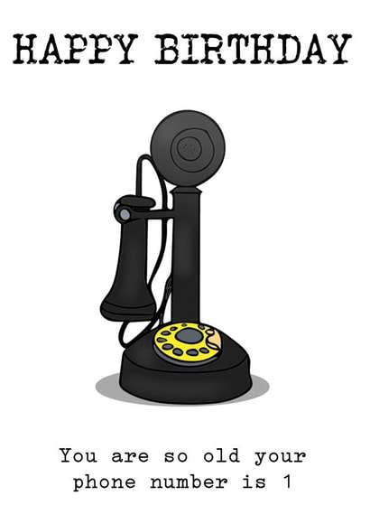 Old Phone Birthday Card created by Arr Cards