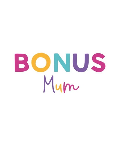 Colourful Step Mum Bonus Mum Mother Figure Card created by Xoxo Designs by Ruth