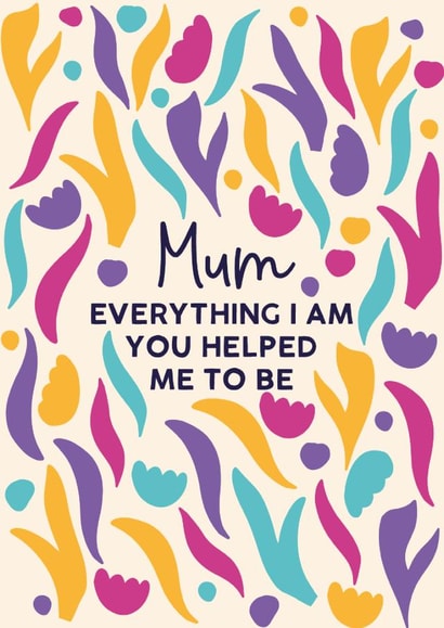 Colourful Pretty Mum Quote Card created by Xoxo Designs by Ruth