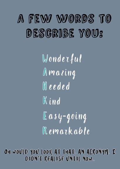 A Few Words To Describe You created by Creative Creator