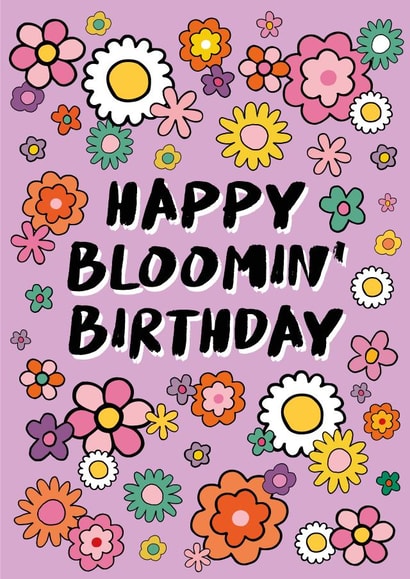Floral Happy Bloomin Birthday Card created by Talk & Tell