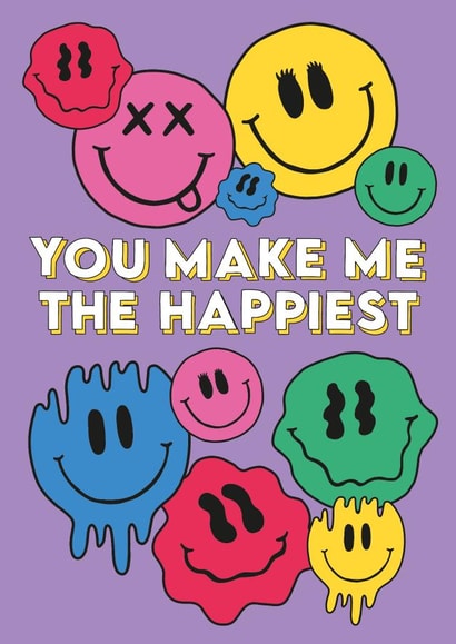 You Make Me The Happiest Smiley Card created by Talk & Tell