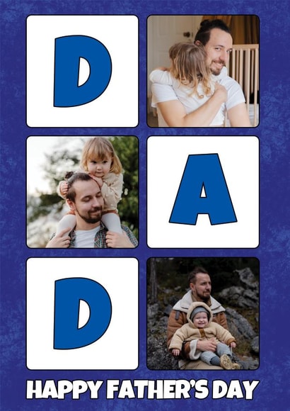 Dad classic Father's Day Personalised Photo Card 21689 created by @Cupsie's Creations