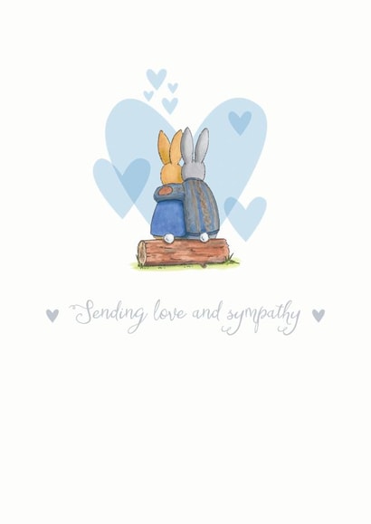 Sending Love and Sympathy Card 1001 created by Helen Morgan Illustration