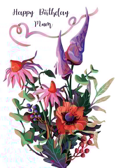 HAPPY BIRTHDAY MUM CARD created by Lora Popyrko