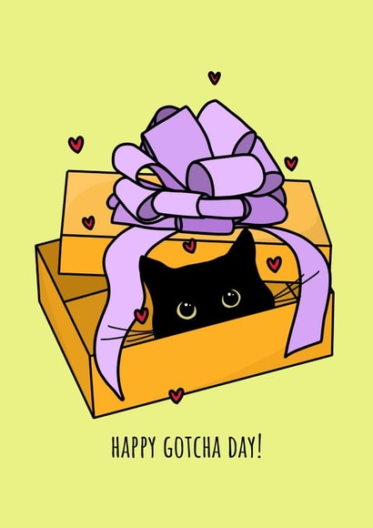 Happy Gotcha Day Card created by The Modest Lobster