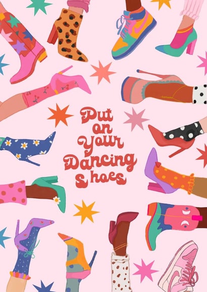 Fun Birthday Card - For Her - Dancing Shoes created by Kate Fox