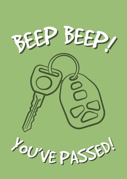 Driving test completed - passed your test - celebrate - beep beep created by @EmilySwallow