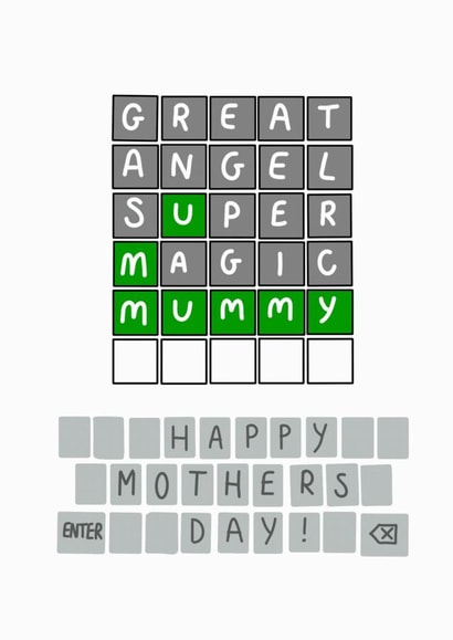 Word Game Mothers Day Card created by Al_lustrations