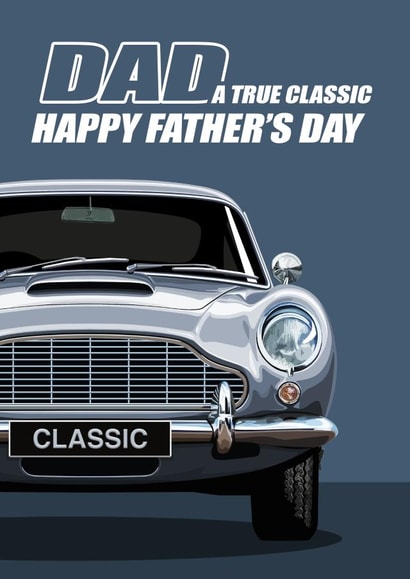 DB5 Classic Sports Car Father's Day  created by RetroMotion Artwork