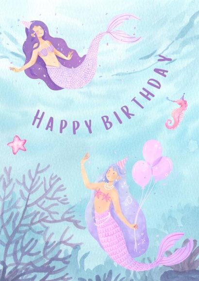 Happy Birthday Mermaid Card created by Annie Moon 