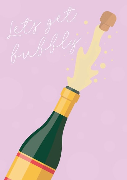 Lets get bubbly card - Engagement or Wedding card created by Cheers to That!