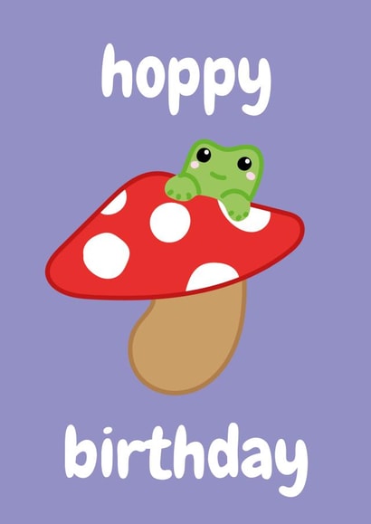 Happy Birthday Frog on a Mushroom Card created by Natalie Whittaker