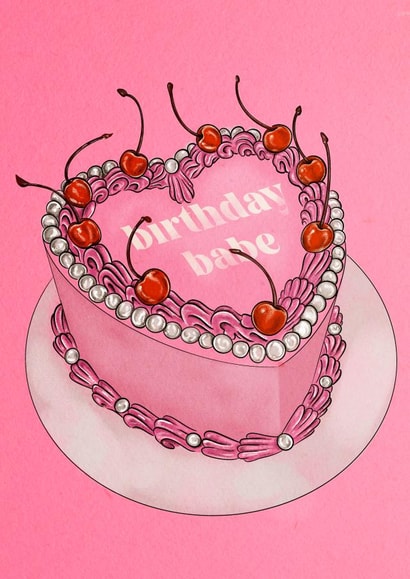 Birthday Babe Cake Card created by Zoe Wilson