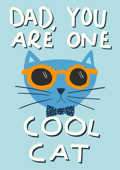 Cool Cat Father's Day Card for Dad created by Sweetlove Press