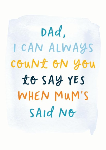 Count On You Funny Father's Day Card created by Sweetlove Press
