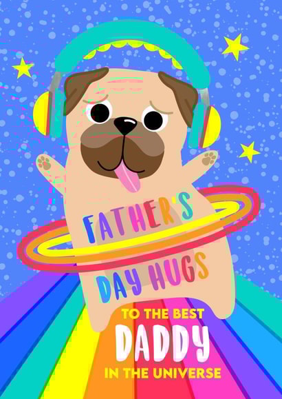 Father's Day Pug Hug created by Colour Pop Prints