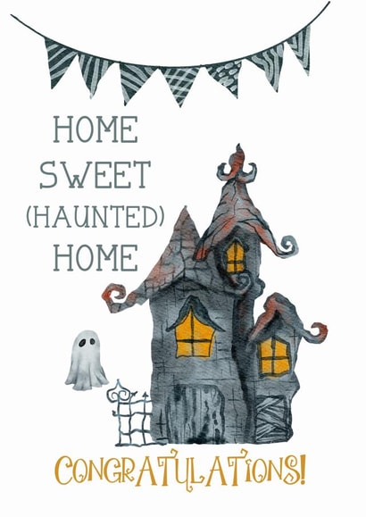 Cute Gothic Ghost Congratulations in Your New Home Card created by Occasional Occasions