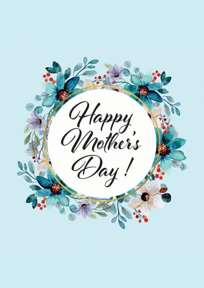 Happy Mother's Day card | Blue Floral card created by CraftyAniShop