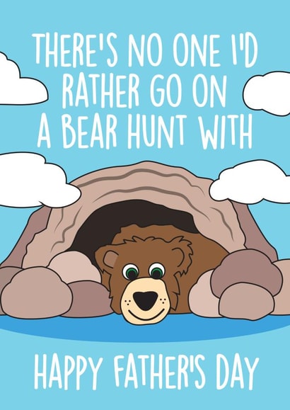 Bear Hunt Father's Day Card created by Thirty Mussels