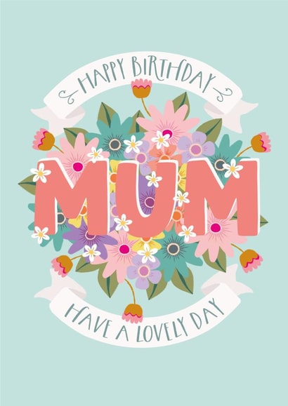 Pretty Floral Mum Birthday Card created by The Pattern Press