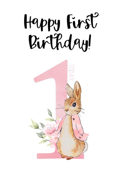 Flopsy First Birthday Card created by Victoria  C
